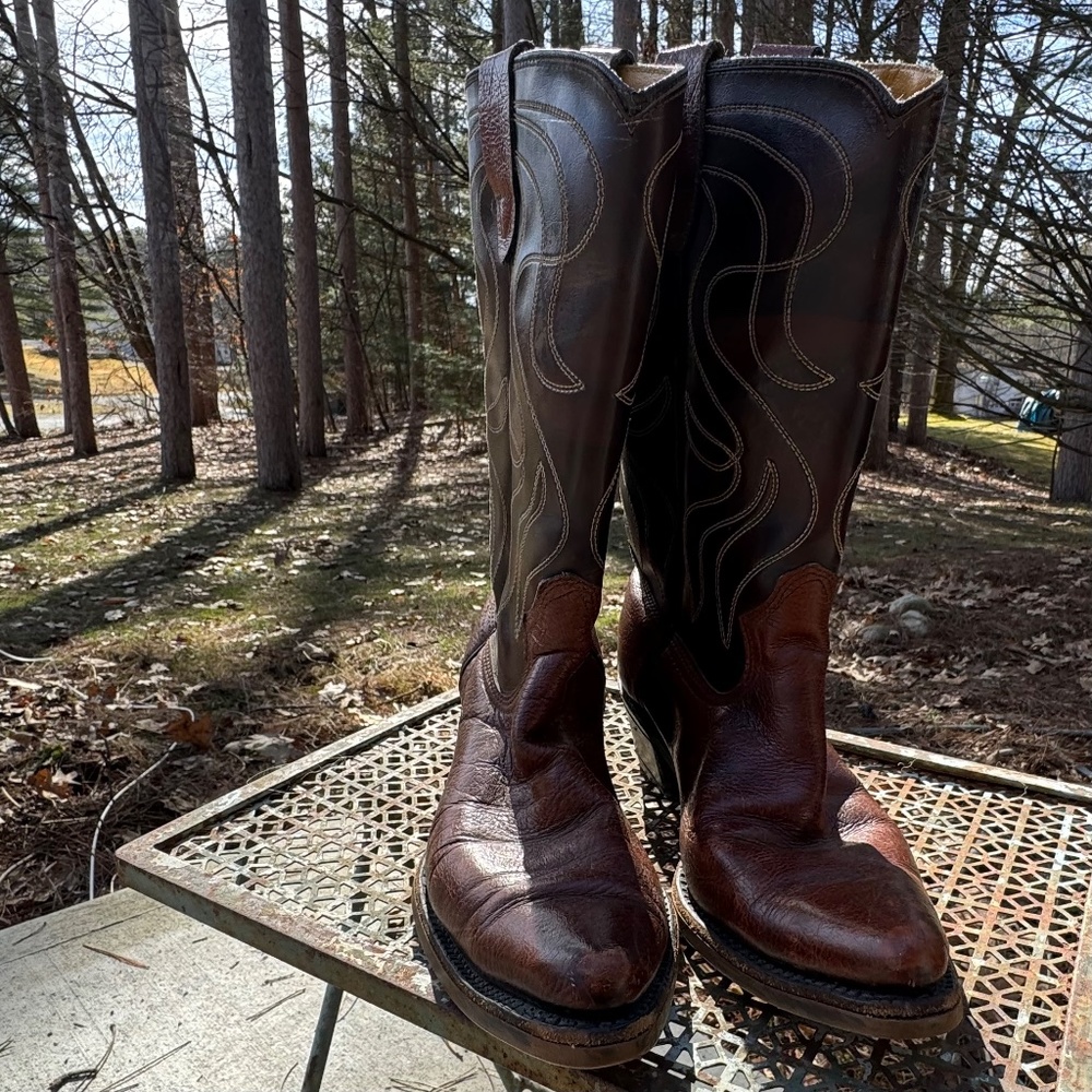 Cowboy Core--Vintage Rodeo Cowboy Boots-tagged 7.5 - Picture 10 of 10